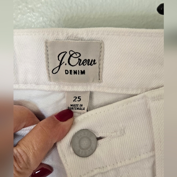 J Crew White Slim Boyfriend Jeans 25 - Picture 3 of 5